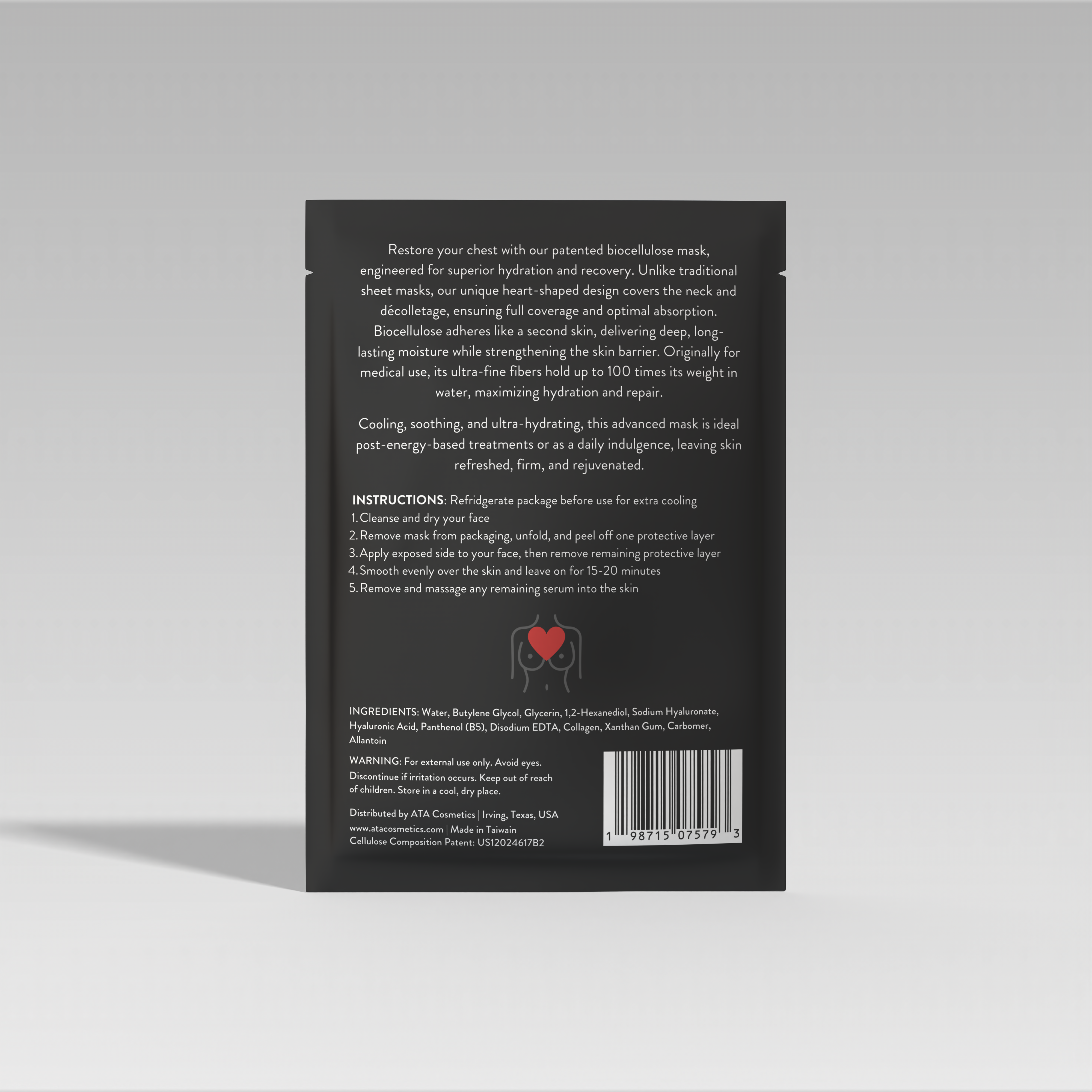 Chest Mask Biocellulose (Heart Shape)